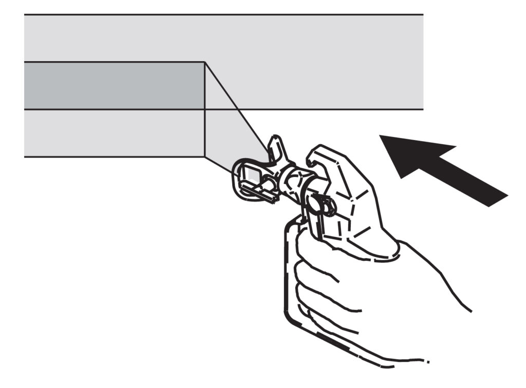 Spuit het materiaal in lagen